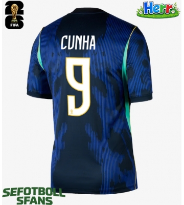Brasilien Matheus Cunha #9 Bortatröja VM 2026 Kortärmad